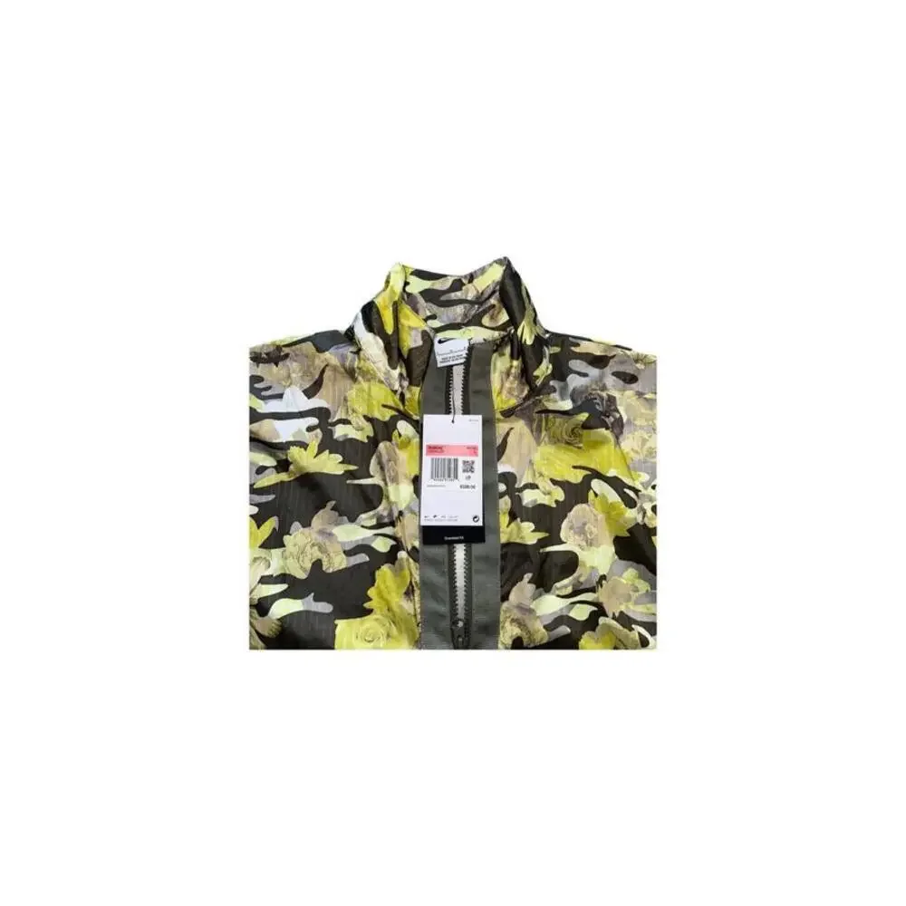 Nike Jacket Womens Large Floral Full Zip Pockets Camo Sportswear Windbreaker - Picture 2 of 4